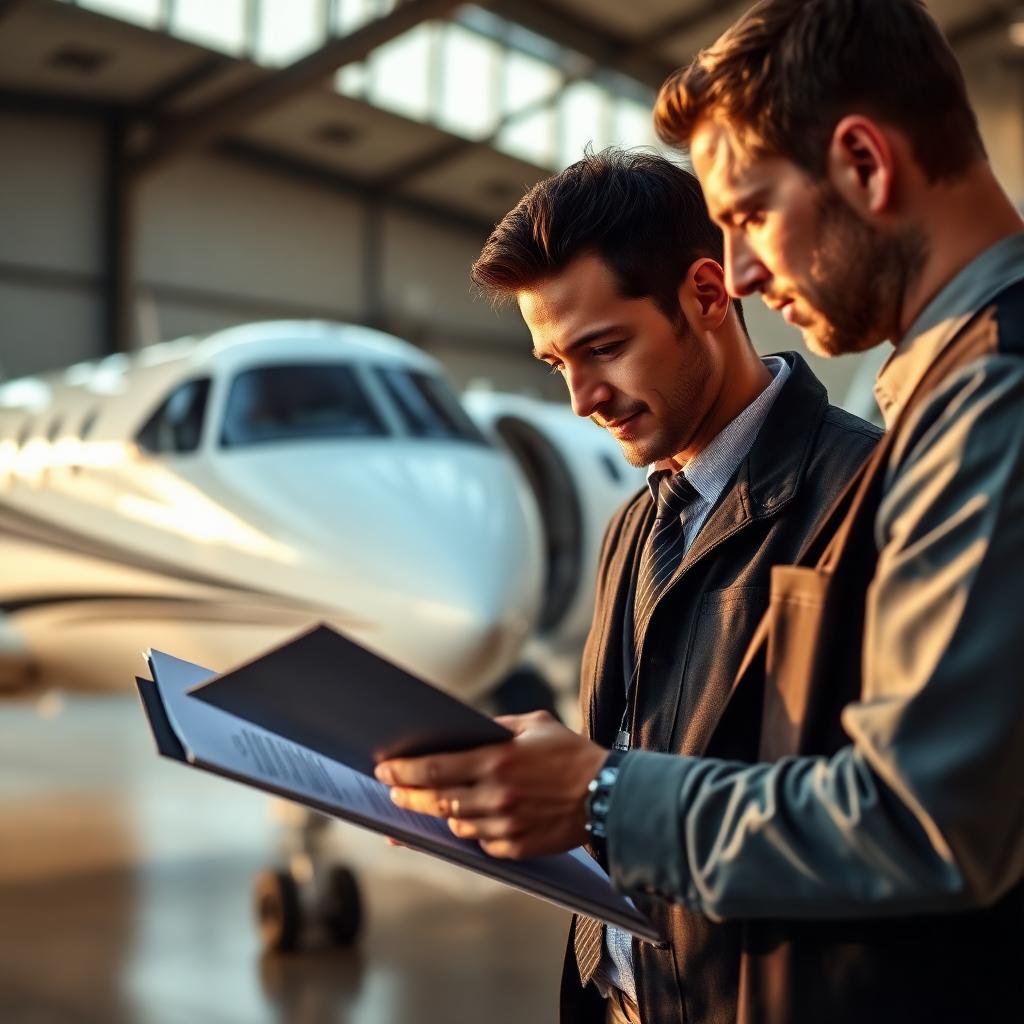 JetsPlus inspector reviewing aircraft documentation
